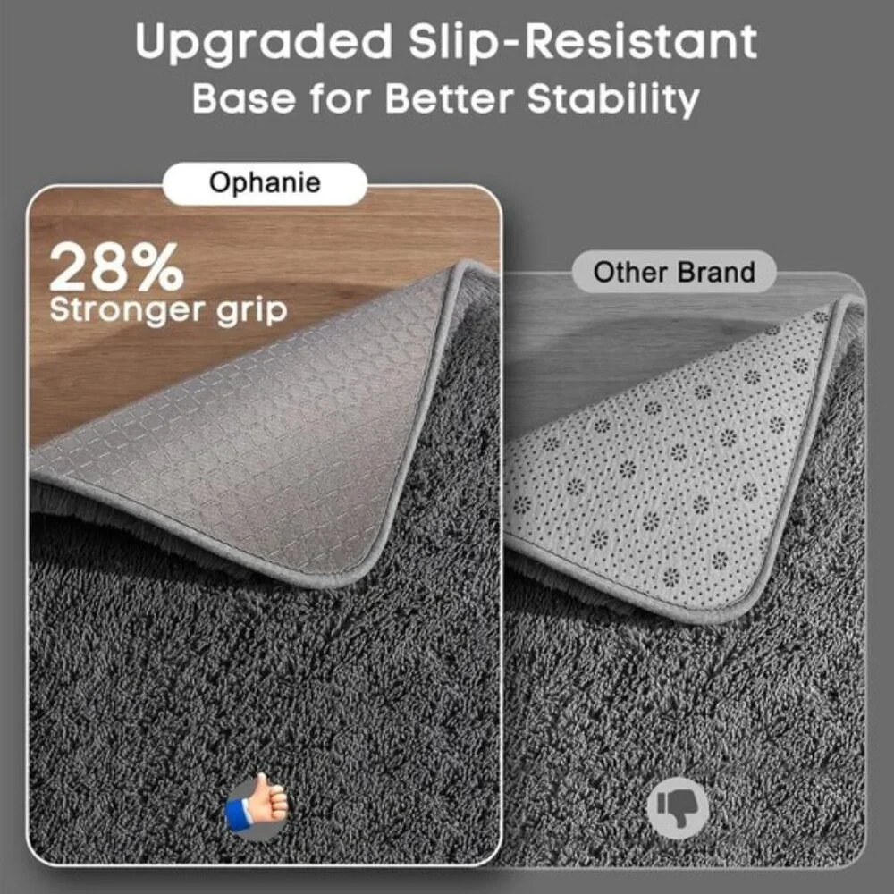 New Grey 4x6 Fluffy Shag Area Rug, Soft Plush Carpet for Home & Bedroom Decor